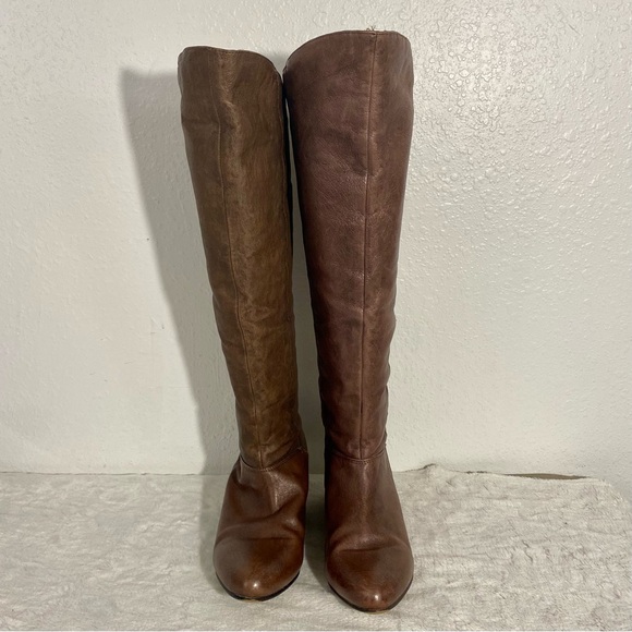 Steve Madden Creation Brown Leather Knee High Boots Women’s Size 8M - Picture 4 of 9